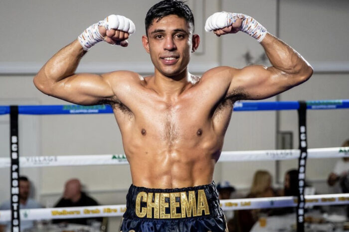 Professional boxer Dylan Cheema wins the BOXXER Series Lightweight Final