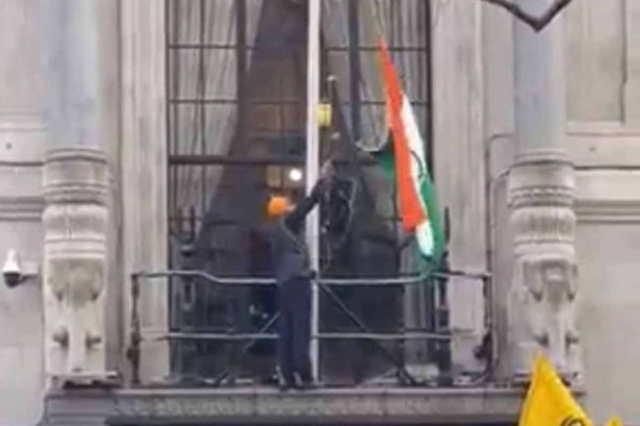 Pro Khalistan mob vandalises the Indian High Commission building in London