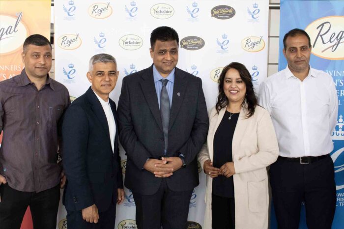 The mayor of London, Sadiq Khan, visits the head office of Regal Foods