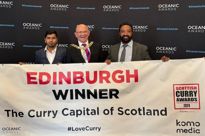 Edinburgh’s Lord Provost accepts a prestigious award on behalf of the city