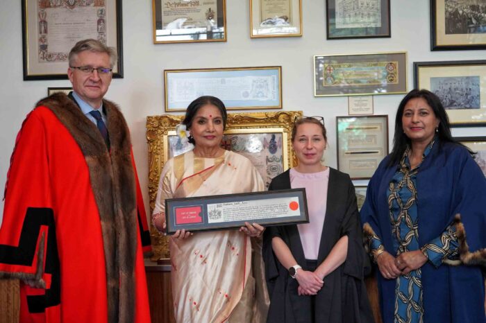 Shabana Azmi awarded Freedom of the City of London