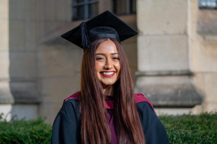 Inspiring graduate becomes the first in her family to go to school