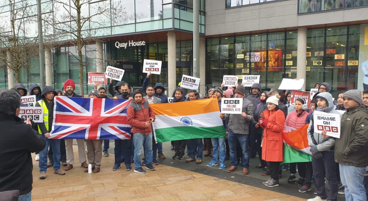 1 A Indian diaspora across Britain stage protests against controversial BBC documentary