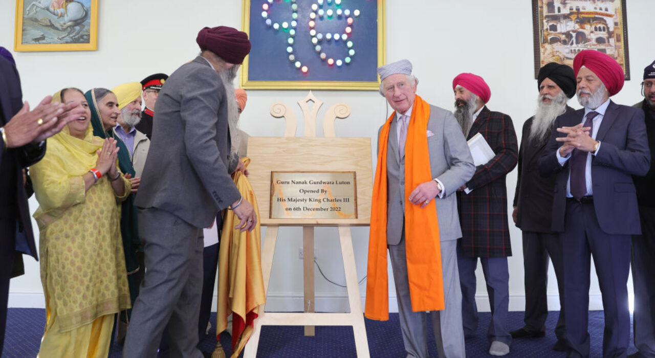1 A King Charles III commemorates the opening of newly-built Gurdwara in Luton
