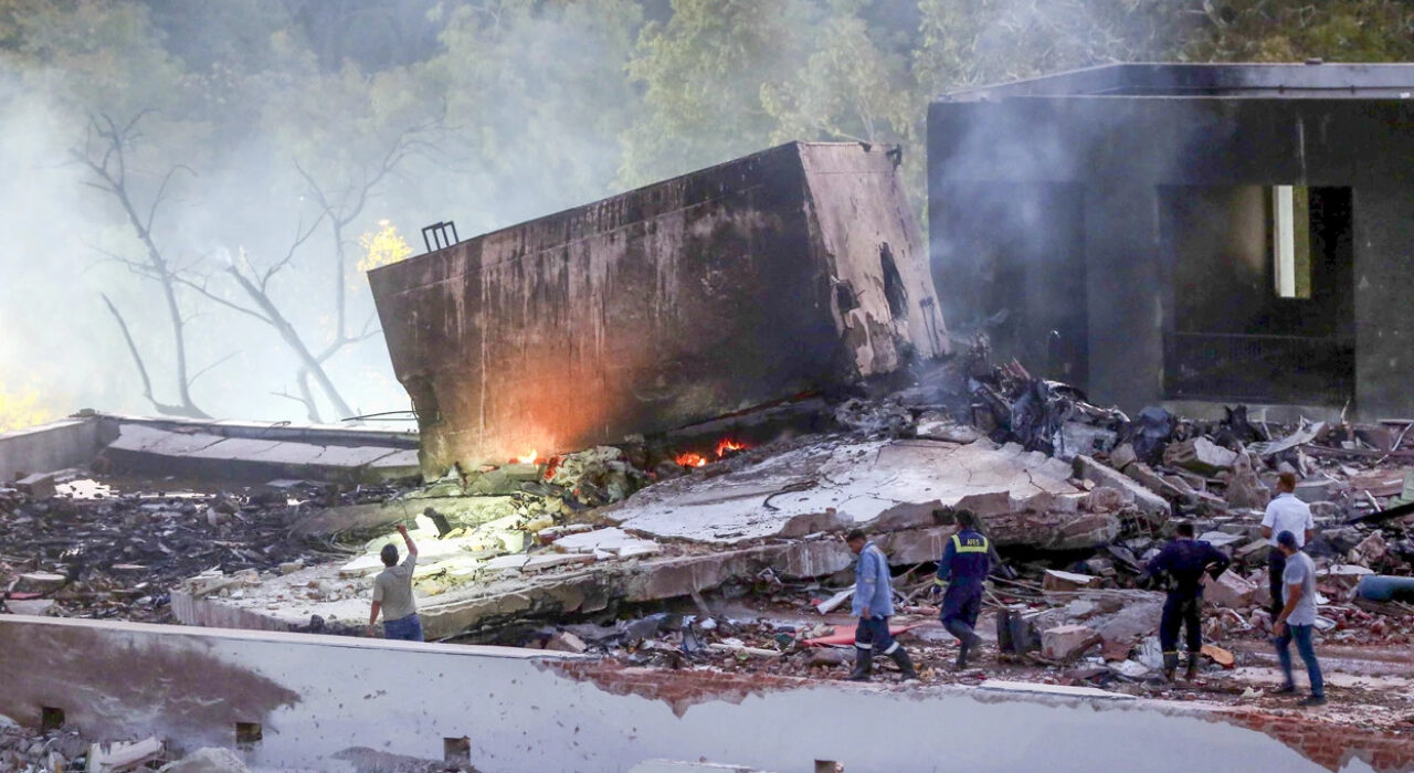 1A. Plane crash damage