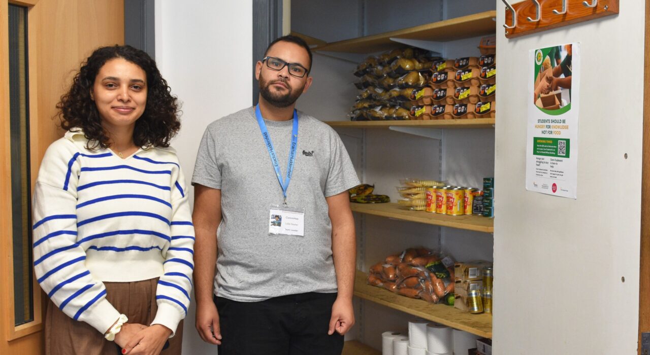 A group of students at the University of Huddersfield have launched a food bank on campus to offer free food and wider support to other students who may be affected by cost-of-living pressures