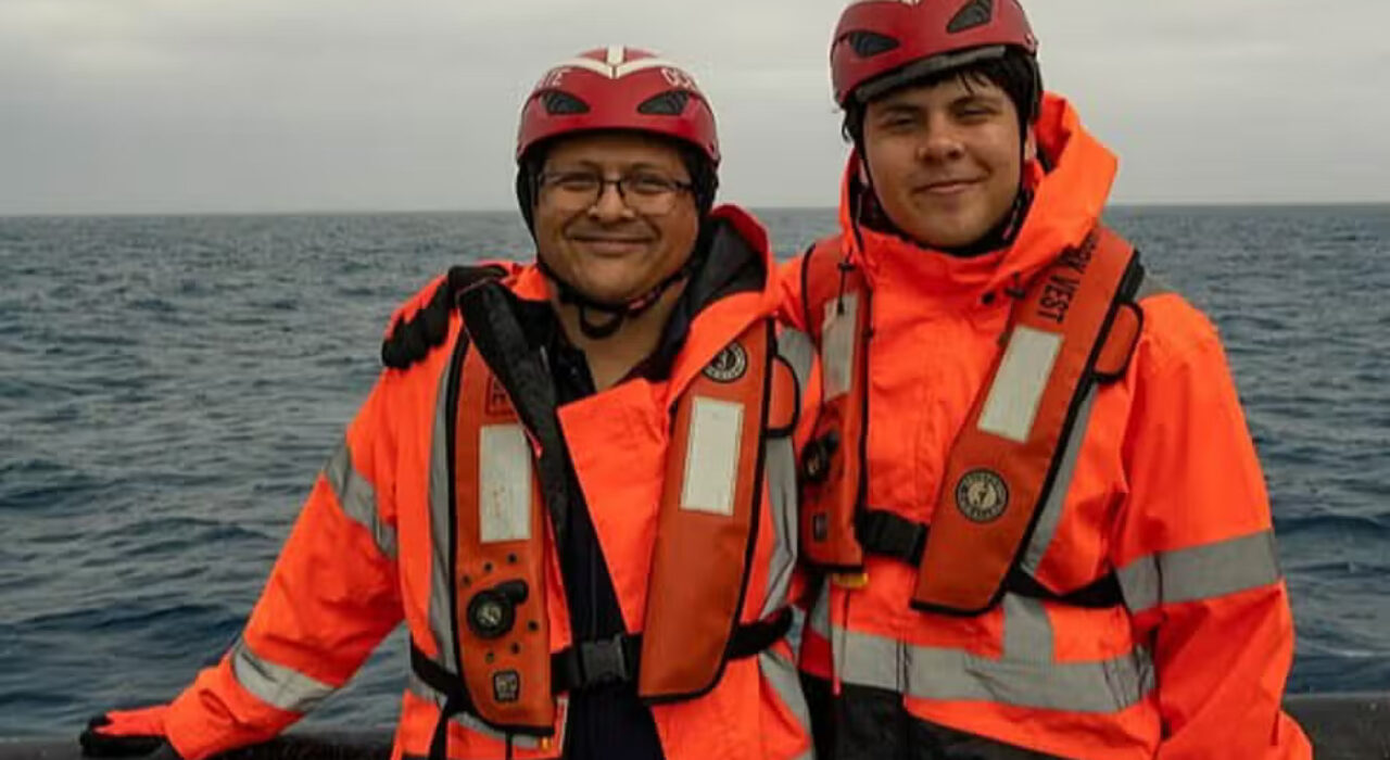2 A Chilling last picture shows the excitement on the faces of British Pakistani dad and son before boarding the doomed Titan sub