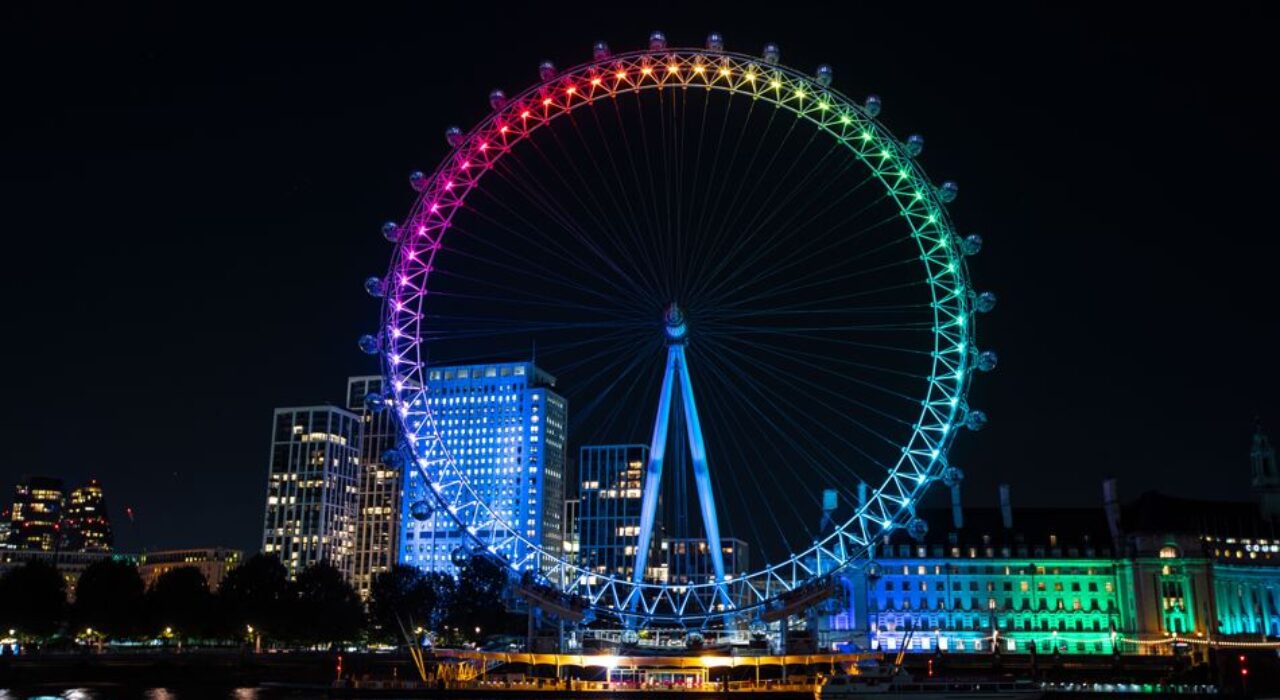2 A London Eye lights up the London skyline with brilliant colours in celebration of Diwali