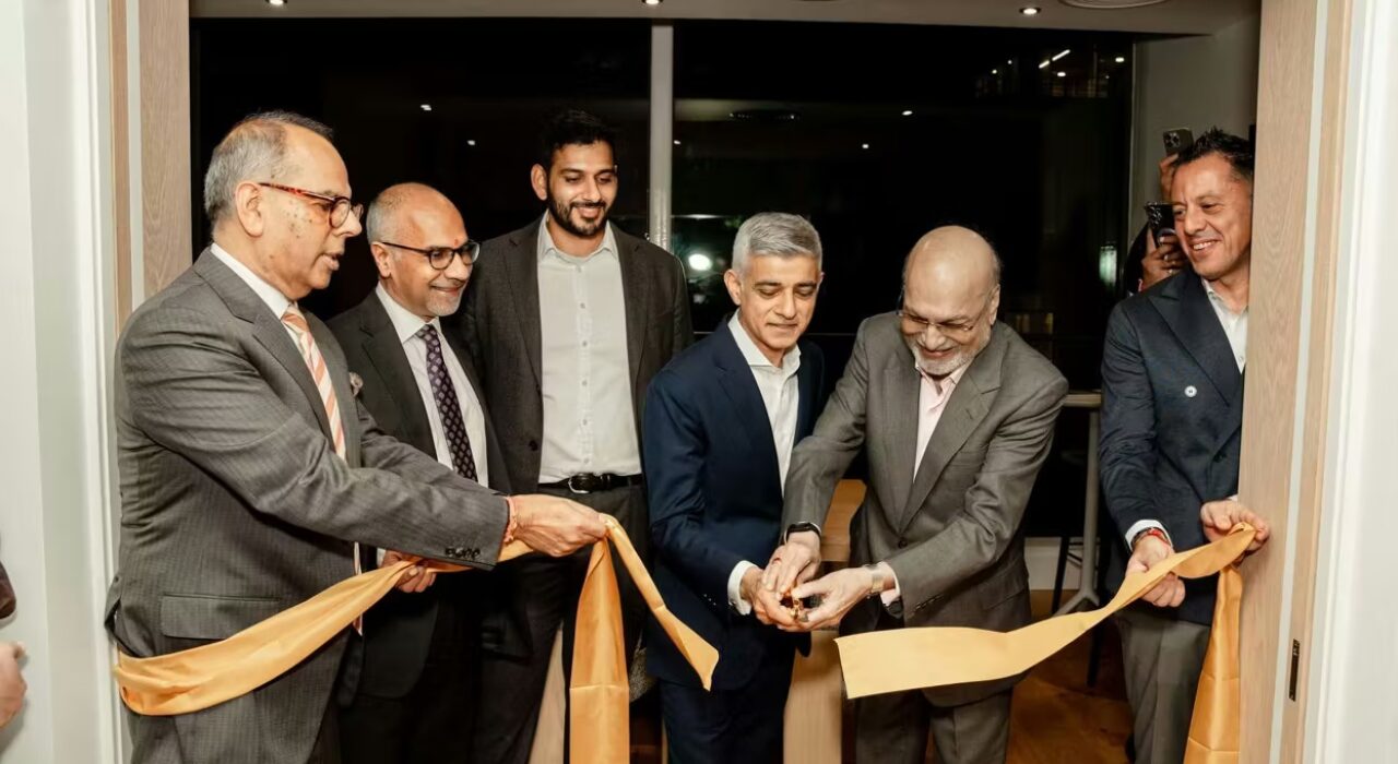 2A. left-to-right-kalpesh-solanki-shailesh-solanki-jaimin-solanki-sadiq-khan-nirmal-sethia-at-the-the-ribbon-cutting-ceremony