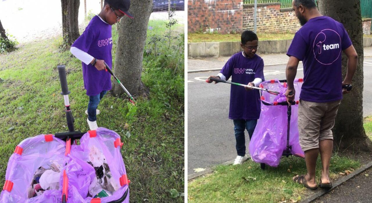 3 A Oldham family clean up their town by picking up litter