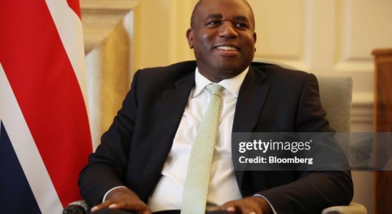 David Lammy, UK foreign secretary, during a bilateral meeting with Melanie Joly, Canada's foreign minister, in London, UK, on Monday, July 8, 2024. Lammy said, in May, that if his side wins, it would "get into negotiation" when the post-Brexit trade agreement is reviewed in 2025. Photographer: Neil Hall/EPA/Bloomberg via Getty Images