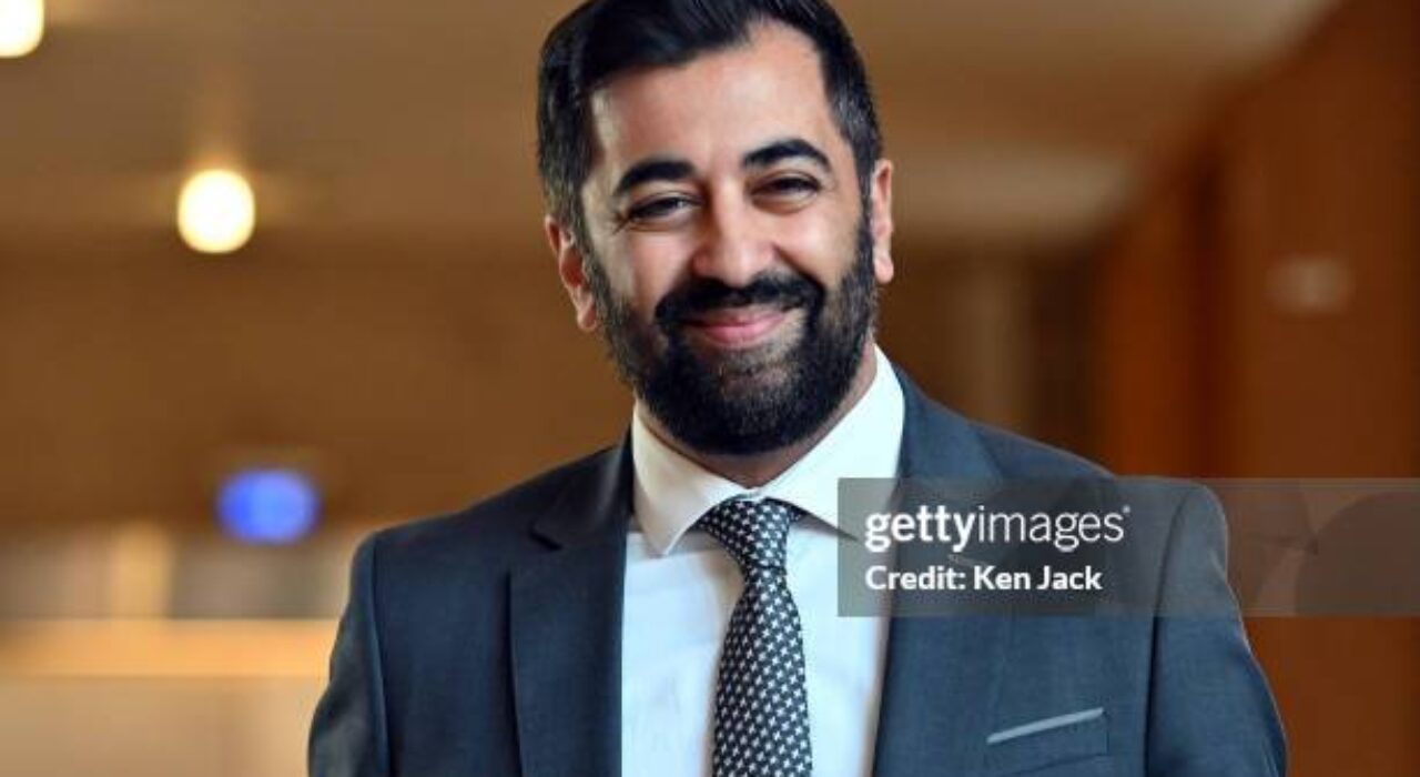 EDINBURGH, SCOTLAND - MAY 30: Former First Minister Humza Yousaf on the way to the chamber of the Scottish Parliament for First Minister's Questions,  on May 30, 2024 in Edinburgh, Scotland.  (Photo by Ken Jack/Getty Images)